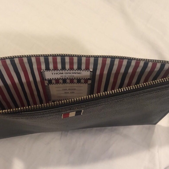 Thom Browne Clutch Black Zipped Pouch